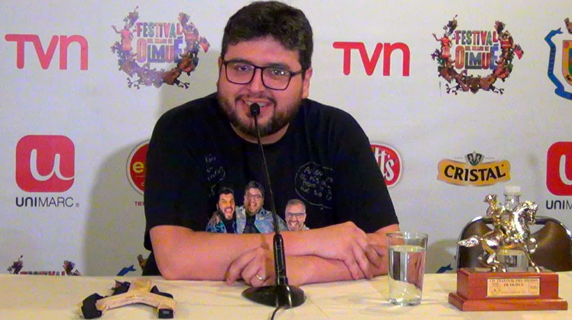 Luis Slimming saludó a su hermana recién casada a minutos de su éxito en el Festival del Huaso: "No tenía idea que mi familia sabía usar Zoom"