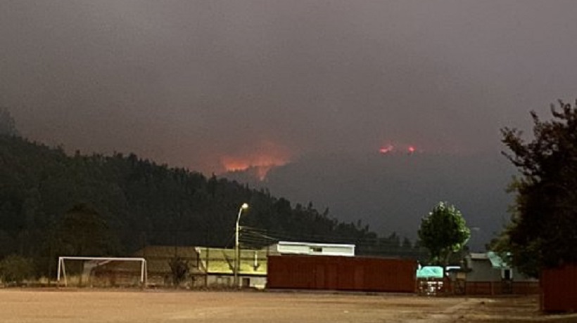 Incendios forestales obligaron a evacuar distintos sectores de Tomé, una planta procesadora y un hogar de adultos mayores
