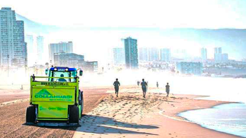 Máquina limpiadora ha retirado más de 520 toneladas de basura de las playas urbanas durante el último año Máquina limpiadora ha retirado más de 520 toneladas de basura de las playas urbanas durante el último año