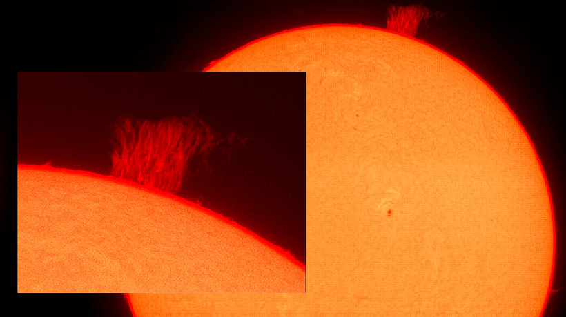 Captan impresionante erupción solar desde el Observatorio Pocuro en Calle Larga