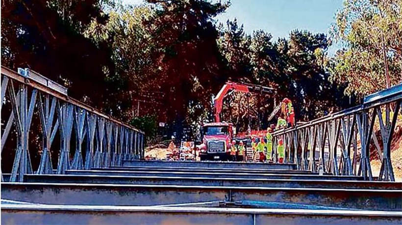 Obras del puente mecano de El Quisco estarían terminando esta semana