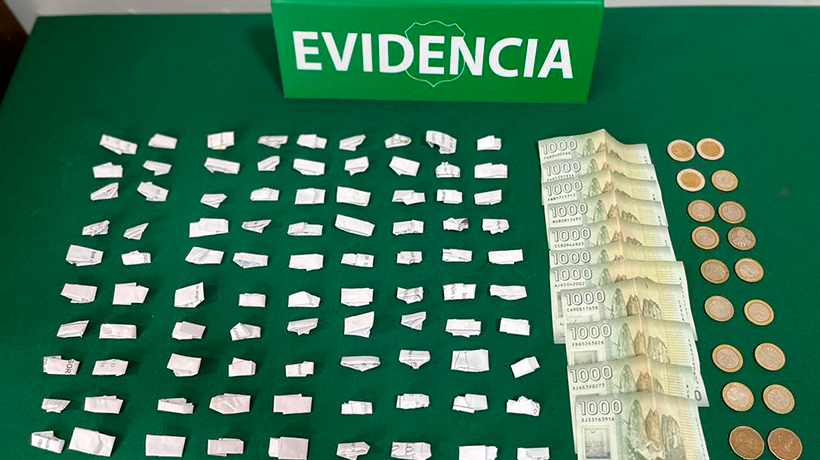 Detienen a sujeto que transportaba 90 dosis de Pasta Base en Pozo Almonte