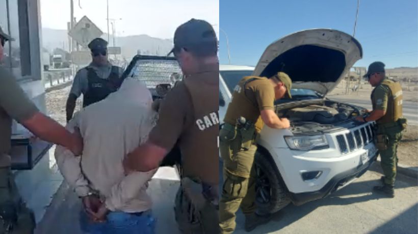 Carabineros detiene a conductor tras ser sorprendido manejando vehículo robado en Antofagasta