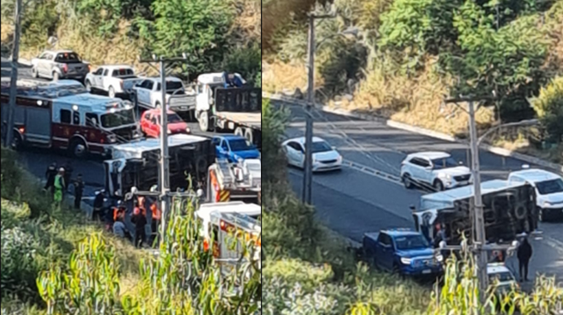 Volcamiento de camión 3 4 en ruta Las Palmas dejó tres lesionados