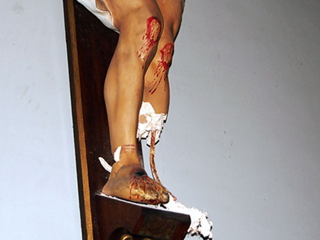 Formalizan investigación contra sujeto que destruyó imagen de Cristo en