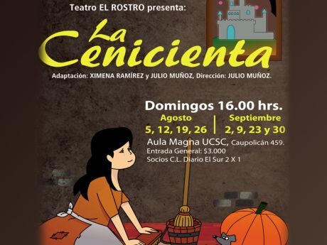 La obra teatral La Cenicienta se presentará en el Aula Magna de la UCSC en  Concepción