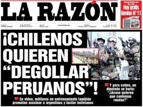 Diarios bolivianos y peruanos publicaron en sus portadas la polémica por  video de reclutas en Viña