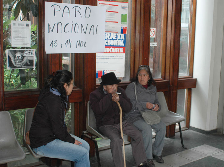 Los funcionarios del sector público en Osorno se plegaron ...