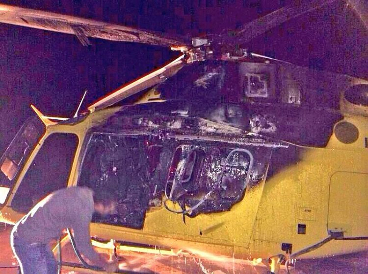 Un helicóptero destruido y otro con daños dejó un ataque incendiario en Renaico | soychile.cl