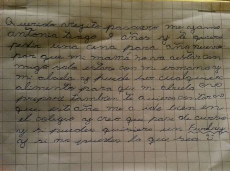 La conmovedora carta que una niña de 9 años le escribió al 