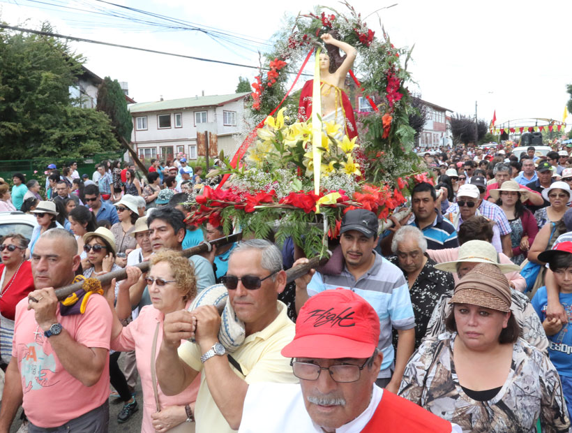 Las postales que dejó la fiesta religiosa de San Sebastián en Purranque