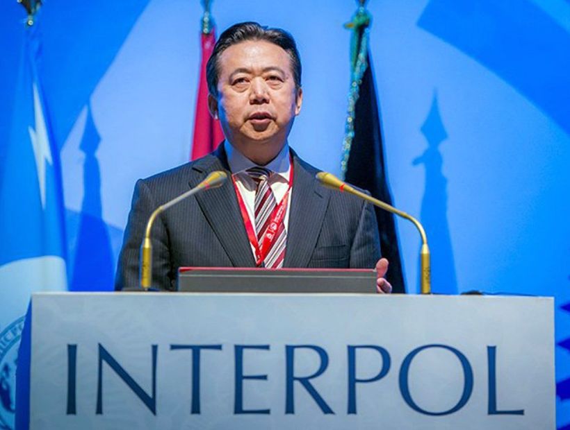 Investigan desaparición del presidente de Interpol durante un viaje a China