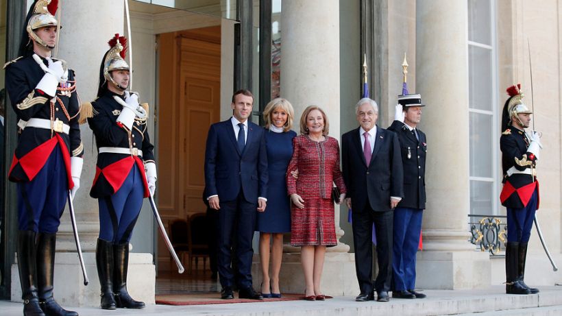 Piñera se reúne con el presidente de Francia en París