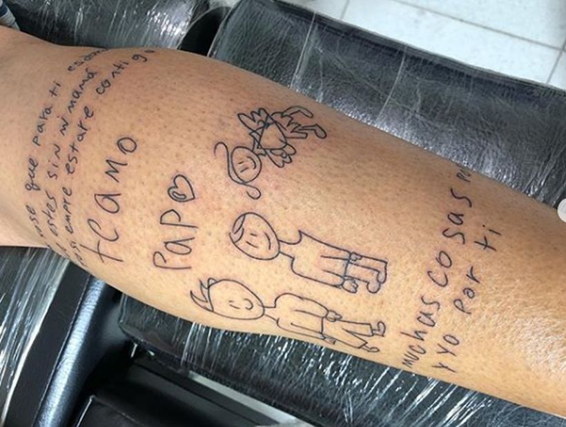 Arquero colombiano se hizo conmovedor tatuaje tras perder a su esposa y se volvió viral