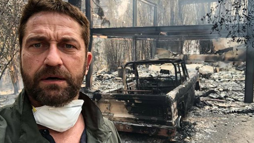 Miley Cyrus y Gerard Butler perdieron sus casas en incendios en California