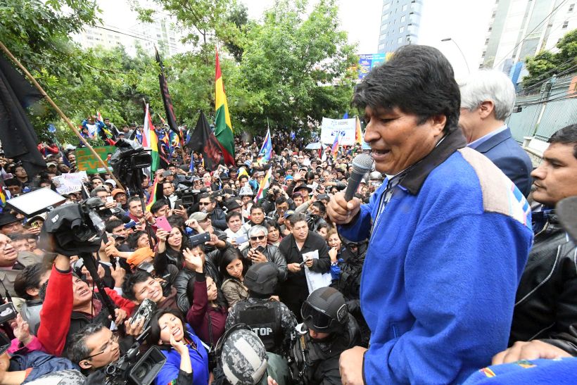 Evo Morales inscribió su candidatura para una nueva reelección en Bolivia