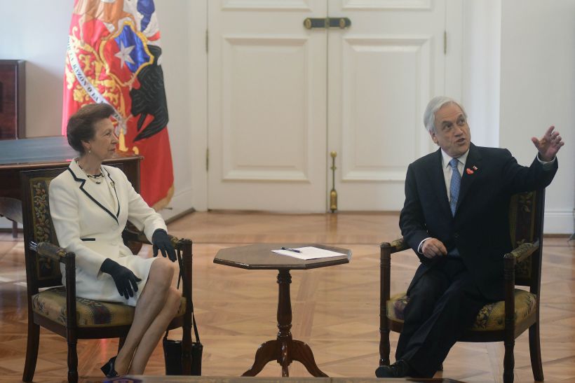 Presidente Piñera recibió en La Moneda a la Princesa Ana de Windsor