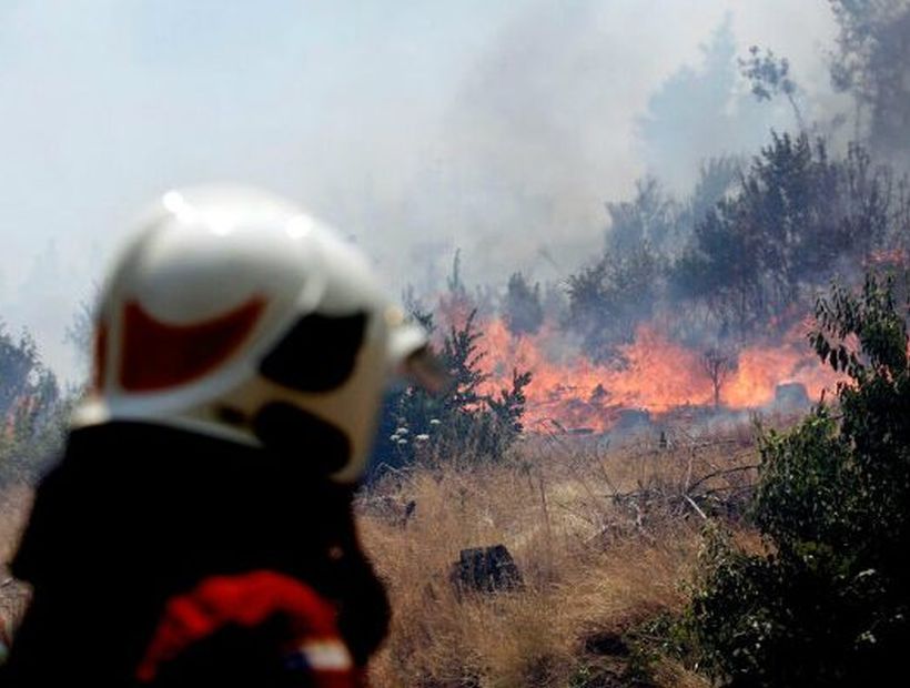 Declararon alerta roja en Litueche por incendio forestal