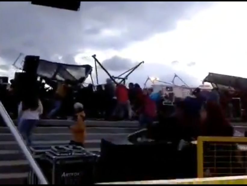 [VIDEO] Escenario se desplomó tras concierto de Santa Feria en Punta Arenas