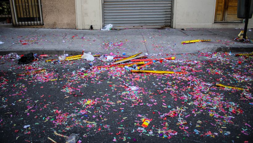 Festejos de Año Nuevo en la Alameda generaron 35 toneladas de basura