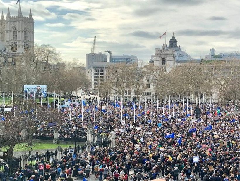 [VIDEO] Impresionante protesta en Londres contra el Brexit juntó a más de un millón de personas