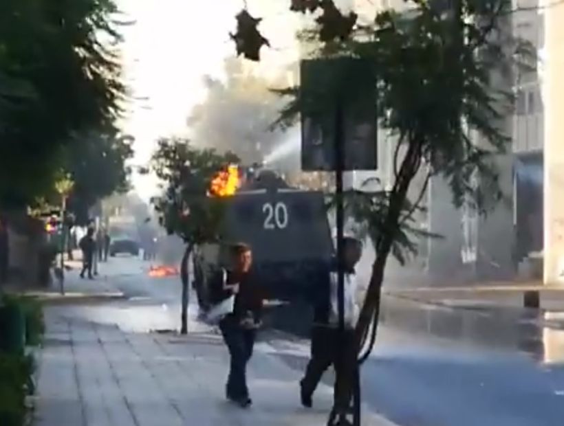 [VIDEO] Se registraron incidentes a la salida de la Universidad Central
