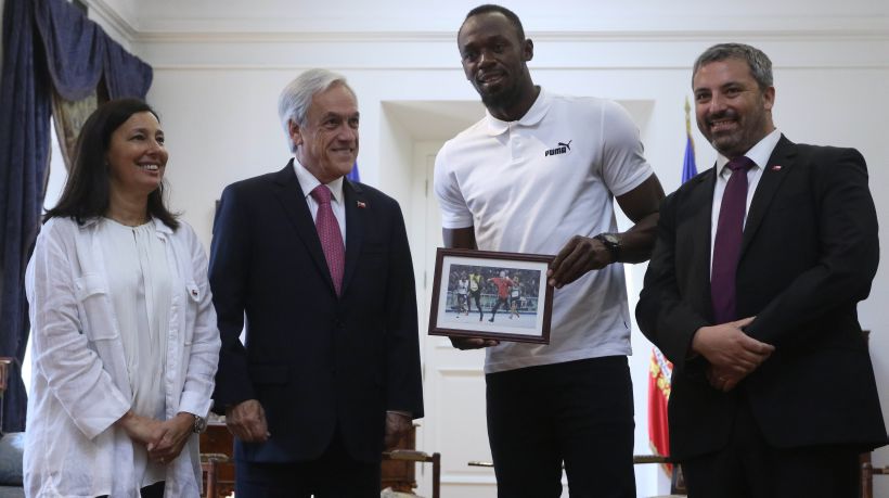 Usain Bolt reaccionó al meme que le mostró Sebastián Piñera