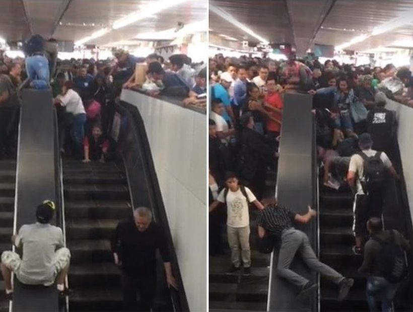 [VIDEO] Caos en el metro de Ciudad de México deja cuatro mujeres heridas
