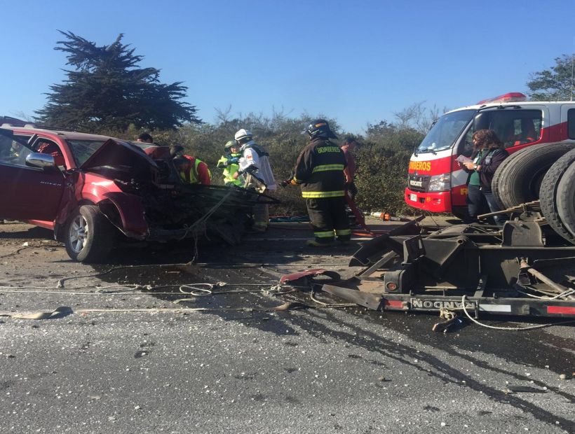 El accidente se reportó en la ruta Nuevo Camino Costero. (Mónica Jorquera)