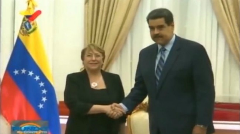 Nicolás Maduro recibió a Michelle Bachelet en el Palacio de Miraflores