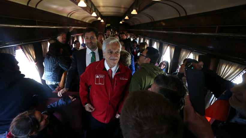 Sebastián Piñera recorrió vagón presidencial: 