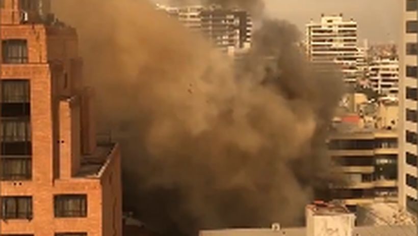 [VIDEO] Usuarios de redes sociales captaron la magnitud del incendio en local de pastas