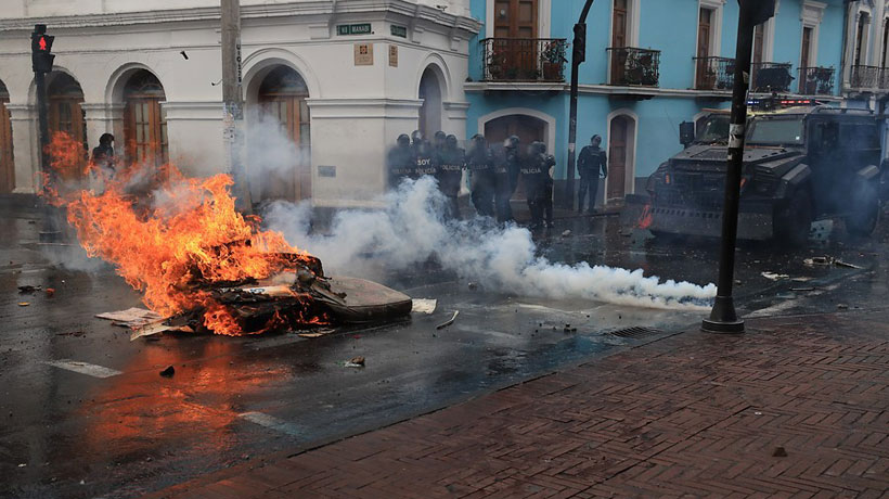 Ecuador aseguró que su producción de petróleo se reducirá en un tercio por las protestas