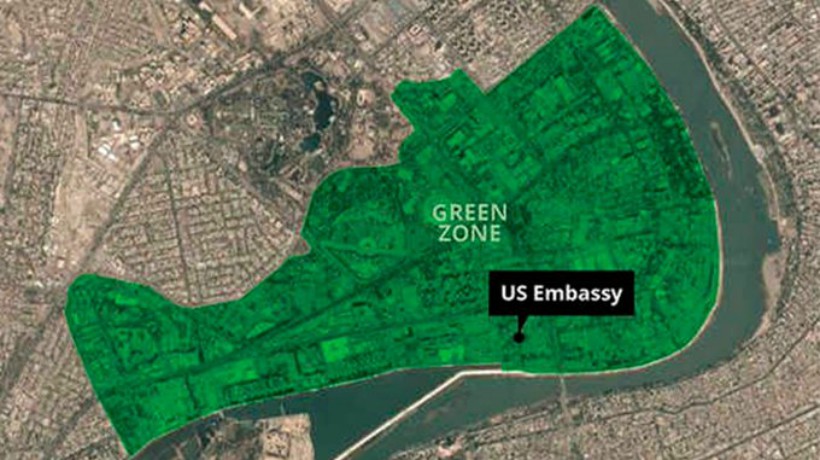 Dos proyectiles impactan sector en el que se encuentra la embajada de Estados Unidos en Irak