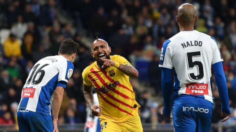[VIDEO] Arturo Vidal anotó y cumplió pero el Barcelona terminó empatando ante el Espanyol