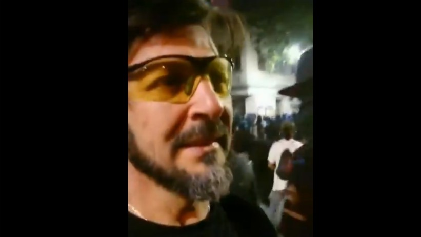 [VIDEO] Rafael Cavada recibió perdigón por segunda vez en medio de manifestación