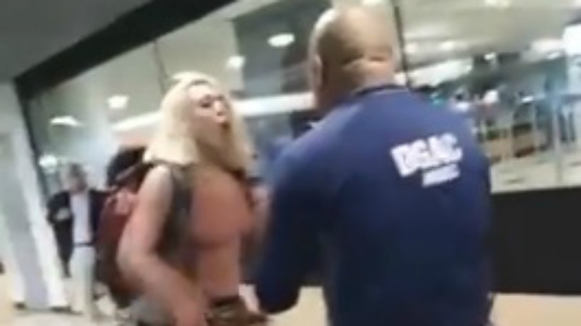 [VIDEO] Mujer protagonizó extraña escena en el Aeropuerto de Santiago
