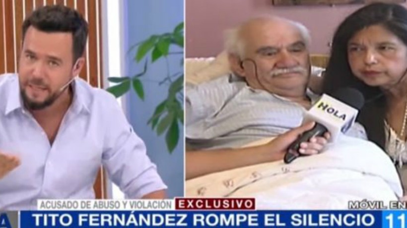 Esposa de Tito Fernández enfureció durante entrevista en matinal