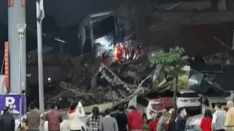 Hotel usado como lugar de cuarentena en China se derrumbó