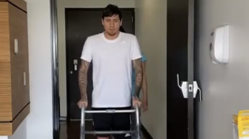 [VIDEO] Nicolás Castillo publicó un video volviendo a caminar