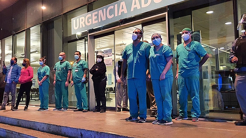 [VIDEOS] Bomberos realizó homenaje al personal de salud en distintos sectores del país