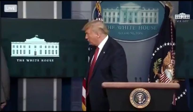 Trump abandonó abruptamente conferencia de prensa por tiroteo a las afueras de la Casa Blanca