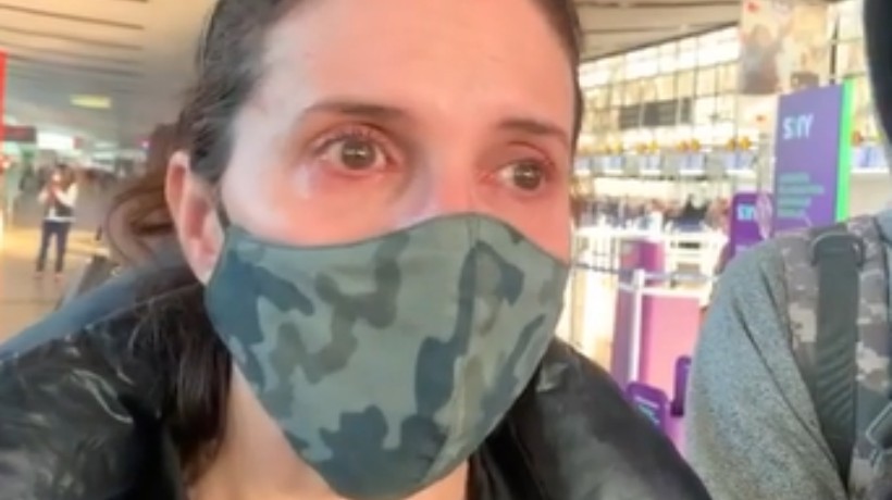 [VIDEO] Luz Valdivieso se emocionó hasta las lágrimas tras vuelo humanitario