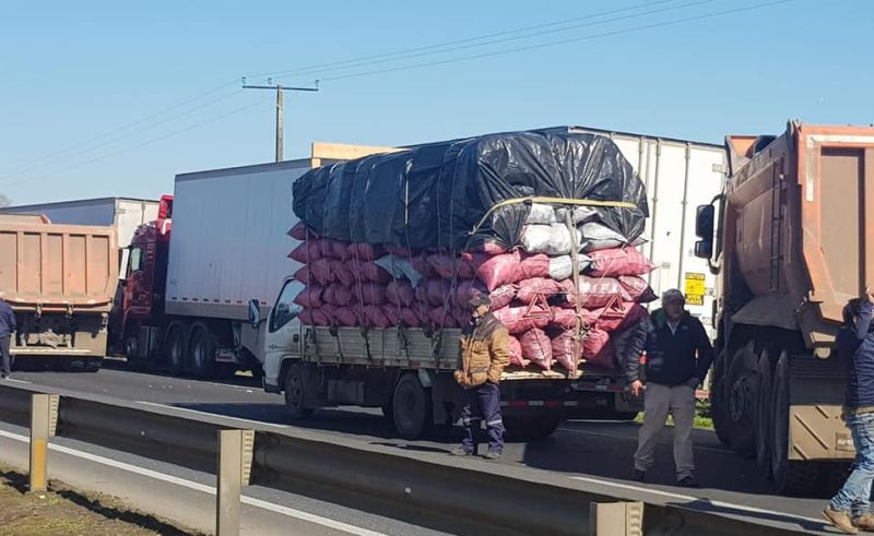 Camioneros De La Araucania Retienen A Camiones Con Carga Desde Y Hacia El Sur Soychile Cl