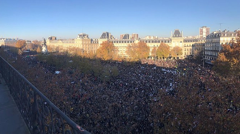 Francia: masivas protestas estallan contra ley que prohibiría difundir imágenes de agentes policiales