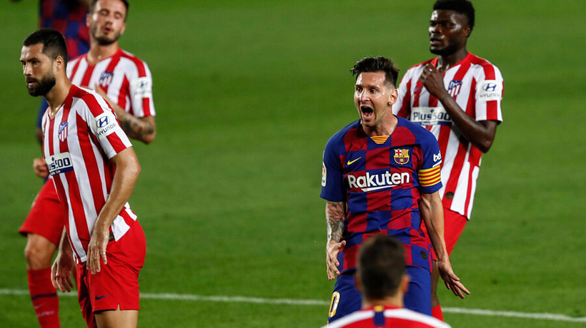 Lionel Messi rinde homenaje a Diego Maradona en partido de Barcelona ante Osasuna