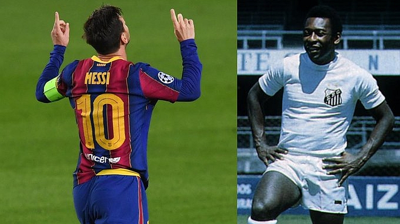 Messi  alcanzó a Pelé como el máximo goleador mundial estando en un mismo club