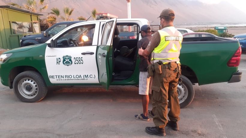 Detienen a sujeto que transportaba droga por el borde costero al sur de Iquique