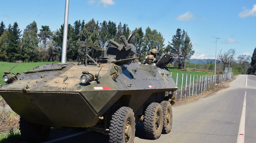 Comienza el despliegue militar en La Araucanía por Estado de Excepción que rige en la Región