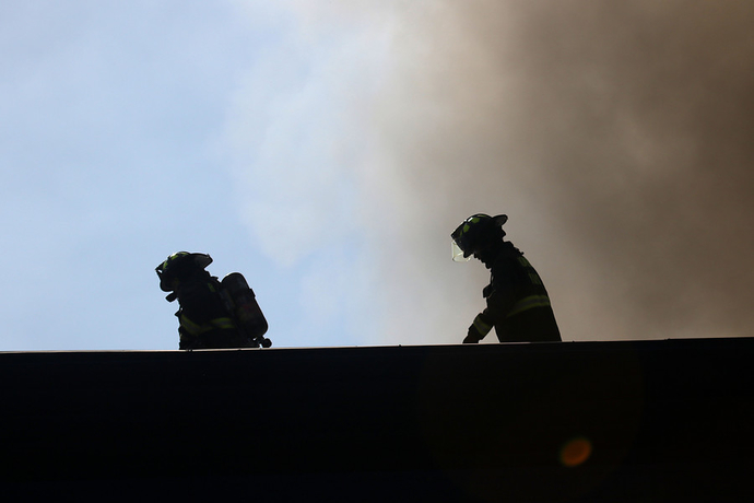 Un incendio se registró en la población Zañartu de Chillán